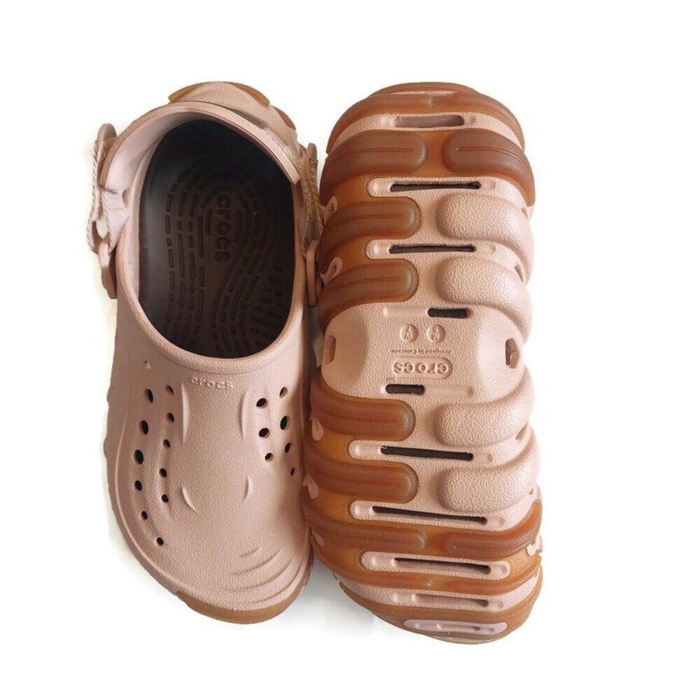 CROCS Echo Gum Ro Clog Sandals Mens Size 5 Womens 7 Pink Caramel - Picture 9 of 10